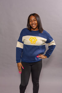 Women's Navy Blue Triple B Imprint Sweater
