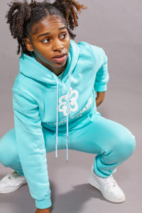 Caribbean Blue Women's BTC Gleam Hoodie Set