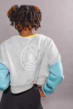 Load image into Gallery viewer, Women&#39;s Yellow and Sky Blue BTC Signature Muti Sweater
