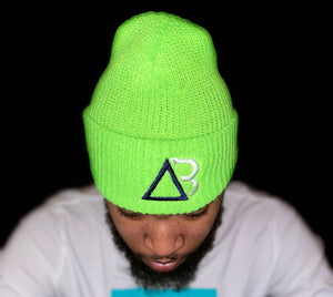 Triadd Lime Green "Imprint" Beanie Hat