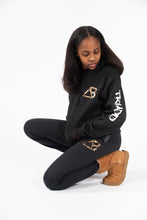 Load image into Gallery viewer, Jet-Black Triadd &quot;Pyramid Hoodie&quot; Cheetah 🐆
